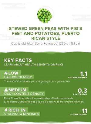 Stewed green peas with pig's feet and potatoes, Puerto Rican style