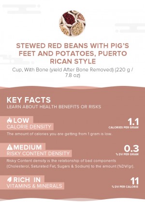 Stewed red beans with pig's feet and potatoes, Puerto Rican style