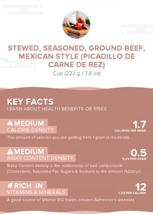Stewed, seasoned, ground beef, Mexican style (Picadillo de carne de rez)
