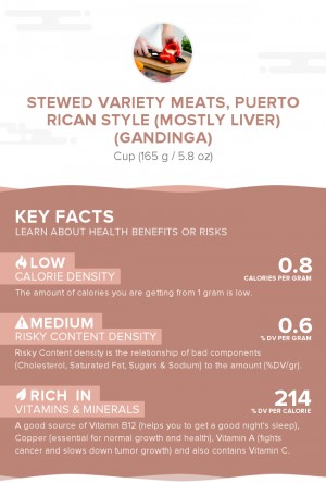 Stewed variety meats, Puerto Rican style (mostly liver) (Gandinga)