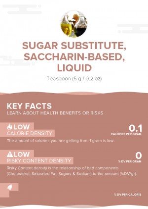 Sugar substitute, saccharin-based, liquid