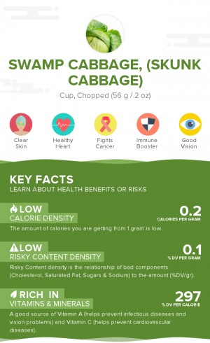Swamp cabbage, (skunk cabbage), raw