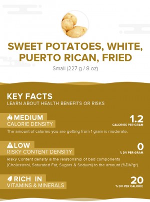 Sweet potatoes, white, Puerto Rican, fried
