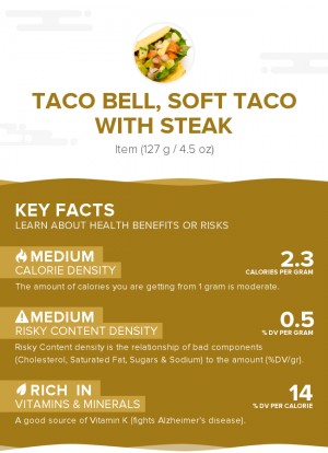 TACO BELL, Soft Taco with steak