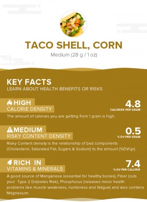 Taco shell, corn