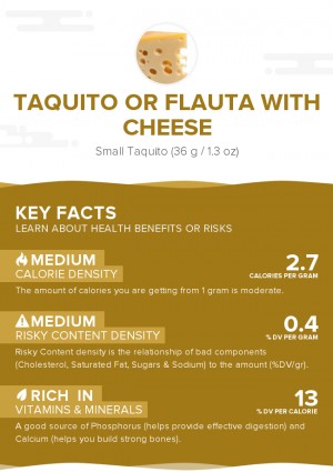 Taquito or flauta with cheese