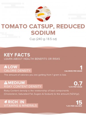 Tomato catsup, reduced sodium