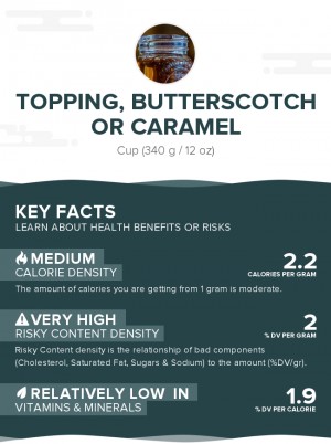 Topping, butterscotch or caramel