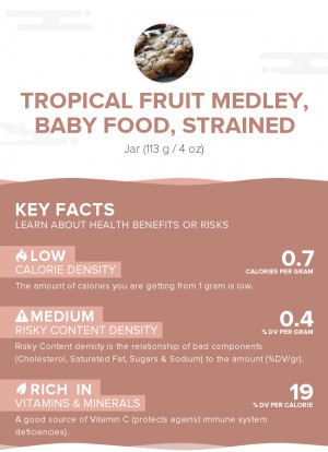 Tropical fruit medley, baby food, strained