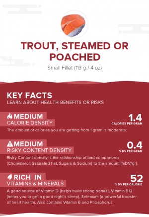 Trout, steamed or poached