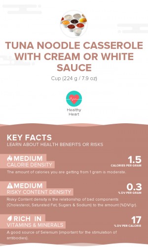 Tuna noodle casserole with cream or white sauce