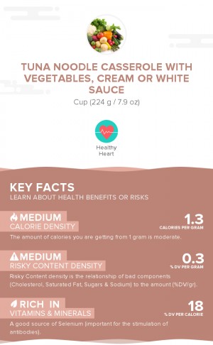 Tuna noodle casserole with vegetables, cream or white sauce