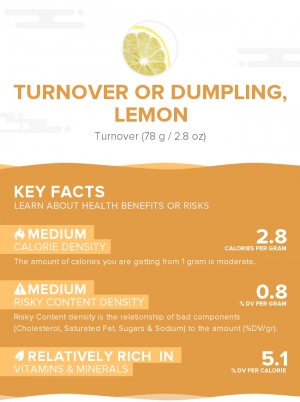 Turnover or dumpling, lemon