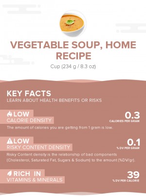 Vegetable soup, home recipe