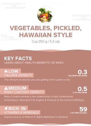 Vegetables, pickled, Hawaiian style