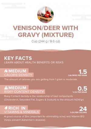 Venison/deer with gravy (mixture)