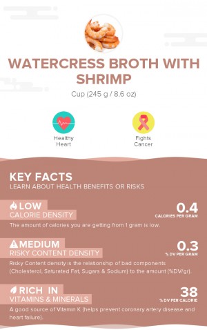 Watercress broth with shrimp