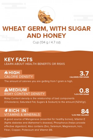 Wheat germ, with sugar and honey
