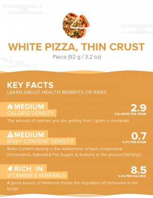 White pizza, thin crust