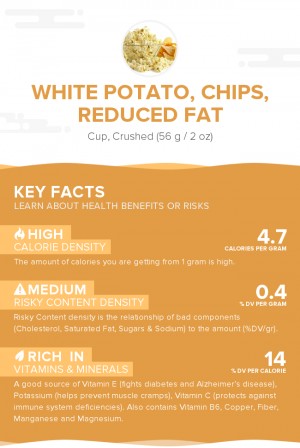 White potato, chips, reduced fat