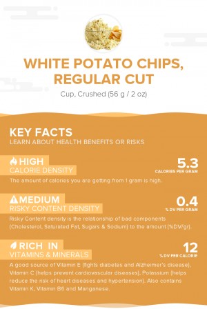 White potato chips, regular cut