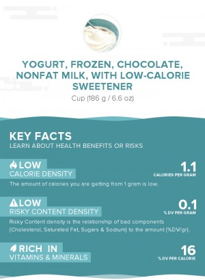 Yogurt, frozen, chocolate, nonfat milk, with low-calorie sweetener