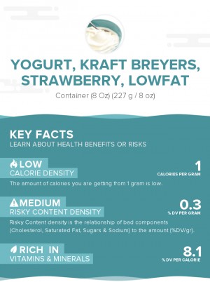 Yogurt, KRAFT BREYERS, Strawberry, Lowfat
