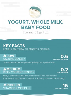 Yogurt, whole milk, baby food