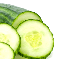 Cucumber salad, made with sour cream dressing