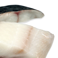 Halibut, baked or broiled, made with cooking spray