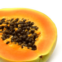 Papaya, cooked or canned, in sugar or syrup