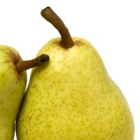 Pear, dried, cooked, with sugar
