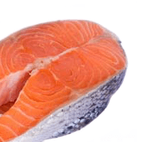 Trout, coated, baked or broiled, made without fat