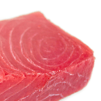 Tuna, fresh, coated, baked or broiled, fat added in cooking