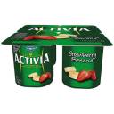 Activia Strawberry Banana Lowfat Yogurt, 4 count, 1 lb