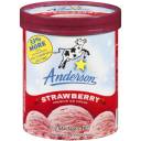 Anderson Strawberry Premium Ice Cream, 64 oz