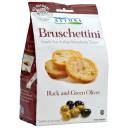 Asturi Bruschettini Black & Green Olives Bruschetta Toasts, 4.23 oz
