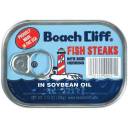 Beach Cliff Fish Steaks In Soybean Oil, 3.75 oz