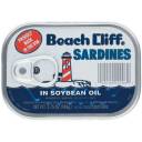Beach Cliff: In Soybean Oil Sardines, 3.75 Oz