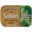 Brunswick Sardines In Soybean Oil With Hot Peppers, 3.75 oz