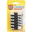 Cake Mate Black & White Party Candles, 12 ct