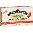 Crown Prince Mildly Spiced Smoked Oysters with Red Chili Pepper, 3 oz
