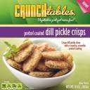 CRUNCHtables Pretzel Coated Dill Pickle Crisps, 10 oz