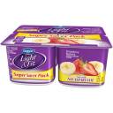Dannon Light & Fit Strawberry Banana Nonfat Yogurt, 6 oz, 4 count