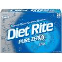 Diet Rite Pure Zero Diet Cola Soda, 12 oz, 24pk