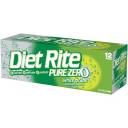 Diet Rite Pure Zero White Grape Soda, 12 fl oz, 12 pack