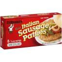 DiRusso's Real Medium Italian Sausage Patties, 4 oz, 8 count