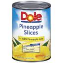 Dole Canned Fruit: Slices In 100% Pineapple Juice Pineapple, 20 Oz