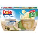 Dole Diced Pears In Light Syrup, 4pk