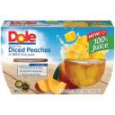 Dole Diced Yellow Cling Peaches In Light Syrup, 4pk